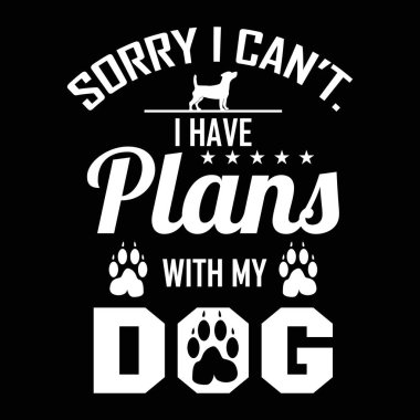 Köpek tipografik alıntılar tasarım vektörü.
