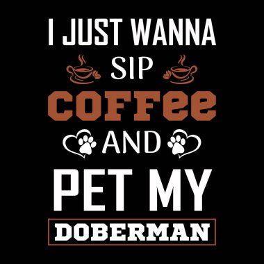 Köpek tipografik alıntılar tasarım vektörü.