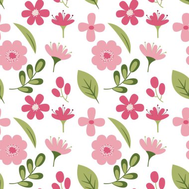 Yaz ortası çimenliği kusursuz desen. Moda için arka plan, duvar kağıtları, baskı. Tarlada farklı çiçekler var. Özgürlük stili Millefleur 'lar. Modaya uygun çiçek tasarımı