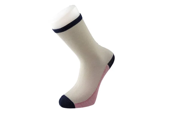 Λευκά Μακριά Κάλτσες Σχεδιασμό Mockup Απομονωμένο Long Σαφές Μαλακό Κάλτσα — Φωτογραφία Αρχείου