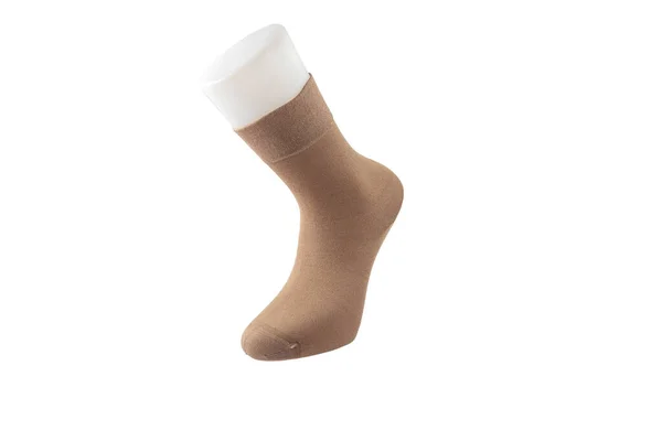 Leere Lange Socken Design Attrappe Isoliert Lange Klare Weiche Socken — Stockfoto