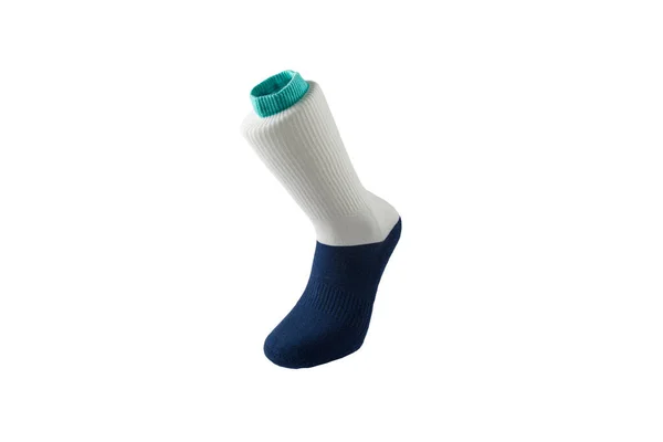 Λευκά Μακριά Κάλτσες Σχεδιασμό Mockup Απομονωμένο Long Σαφές Μαλακό Κάλτσα — Φωτογραφία Αρχείου