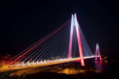 Yavuz Sultan Selim Köprüsü, İstanbul, Türkiye. Yavuz Sultan Selim Köprüsü, İstanbul, Türkiye. 3. Boğaz Köprüsü ve Kuzey Marmara Otoyolu.