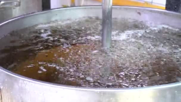 Sobremesas Sorvete Cozinha Turca Fazendo Sherbet Açúcar Para Sobremesas Sherbet — Vídeo de Stock