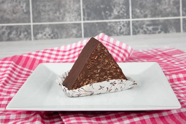 Mosaik Schokolade Und Keks Kuchen Mosaikkuchen Mit Schokolade Und Keksen — Stockfoto