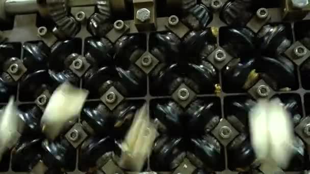 Fermer Images Processus Production Automatique Machines Dans Une Usine Bouletage — Video