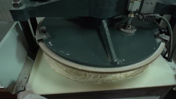 Харчовий Завод Виробляє Автоматичне Виробництво Тіста Філло Каштановий Конвеєр Процес — стокове відео