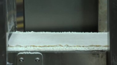 Geleneksel Türk yemekleri. Lezzetli Türk yemekleri; tepsi pastası; (Türkçe adı; Su boregi) Burek. Su Boregi 'yi yemek fabrikasında pişirmenin aşamaları. Yüksek kalite 4K video çekimi.