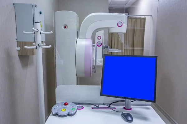 Test Mammograficzny Szpitalu Sprzęt Medyczny Urządzenie Badania Piersi Mammografii Laboratorium — Zdjęcie stockowe