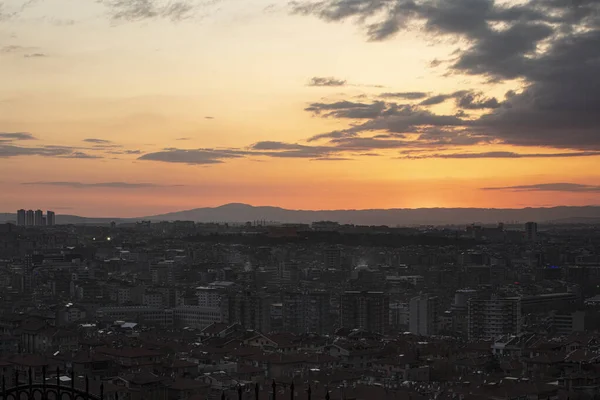 Panoramisch Uitzicht Het Centrum Van Stad Ankara Turkije Met Gebouwen — Stockfoto