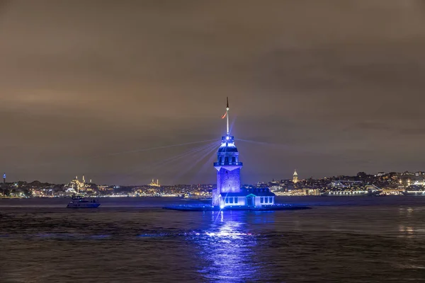 Torre Doncella Estambul Turquía Kiz Kulesi Torre Las Doncellas Tiene — Foto de Stock