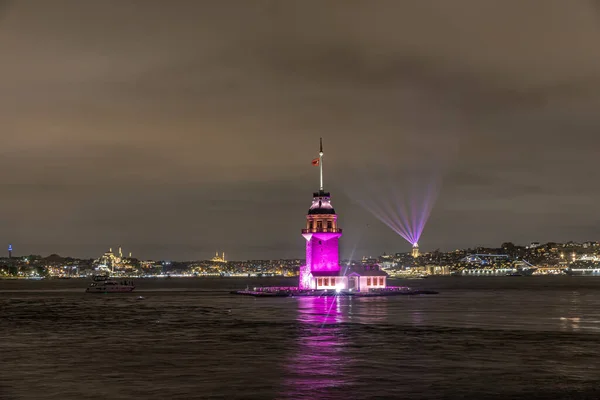 Maiden Tower in Istanbul, Turkey. (KIZ KULESI). Maidens Tower got a new look. Istanbuls Pearl Maidens Tower reopened after newly restored.