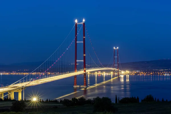 1915 Канаккале Міст Повітряного Огляду Канаккале Туреччина Найдовший Світі Висячий — стокове фото
