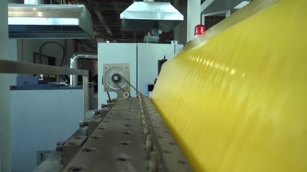 Impianto Produzione Nastri Linea Industriale Produzione Film Imballaggio Plastica Fabbrica — Video Stock