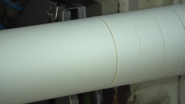 Foam Tape Production Line Foam Polystyrene Measurement Tape High Quality — Stock Video