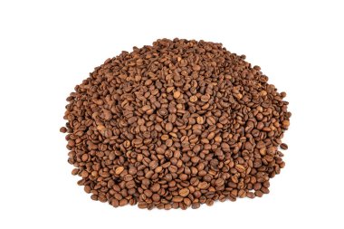 Kavrulmuş kahve çekirdeği. Ahşap arka planda kepçeyle kavrulmuş kahve çekirdekleri.