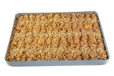 Cevizli Baklava dolması. Ceviz ve ballı Doğu tatlı baklavası.