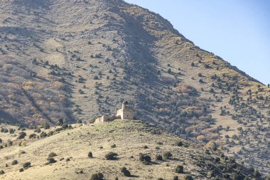Located in Altinsarac village in Gevas district of Van, St. Thomas Church. Ruins of Altinsarac Church on Lake Van, Turkey. clipart