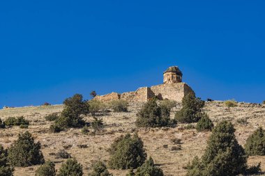 Located in Altinsarac village in Gevas district of Van, St. Thomas Church. Ruins of Altinsarac Church on Lake Van, Turkey. clipart