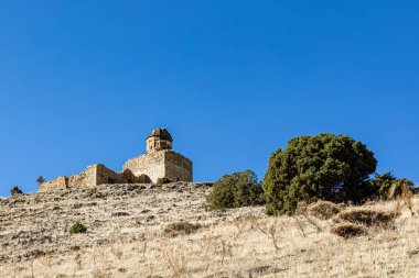 Located in Altinsarac village in Gevas district of Van, St. Thomas Church. Ruins of Altinsarac Church on Lake Van, Turkey. clipart