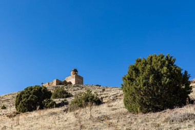 Located in Altinsarac village in Gevas district of Van, St. Thomas Church. Ruins of Altinsarac Church on Lake Van, Turkey. clipart