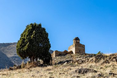 Located in Altinsarac village in Gevas district of Van, St. Thomas Church. Ruins of Altinsarac Church on Lake Van, Turkey. clipart