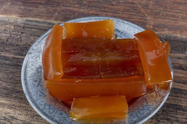 Geleneksel Türk Balkabağı Tatlısı (kabak tatlisi). Hatay 'dan Türk Çıtır Kabak Tatlısı, Ceviz Tozu ile Kirecte Kabak Tatlisi.