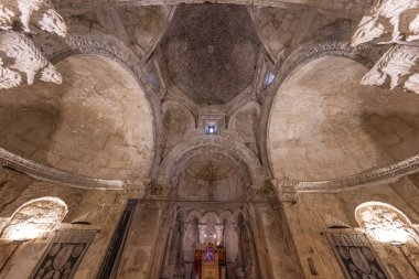 Mardin, Türkiye, 10 Ocak 2024; Hah, Mardin olarak da bilinen Anitli köyündeki Suriye Ortodoks Kilisesi. Tarihsel Mardin bakir Meryem Kilisesi.