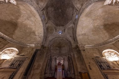 Mardin, Türkiye, 10 Ocak 2024; Hah, Mardin olarak da bilinen Anitli köyündeki Suriye Ortodoks Kilisesi. Tarihsel Mardin bakir Meryem Kilisesi.