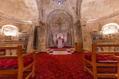 Mardin, Türkiye, 10 Ocak 2024; Hah, Mardin olarak da bilinen Anitli köyündeki Suriye Ortodoks Kilisesi. Tarihsel Mardin bakir Meryem Kilisesi.