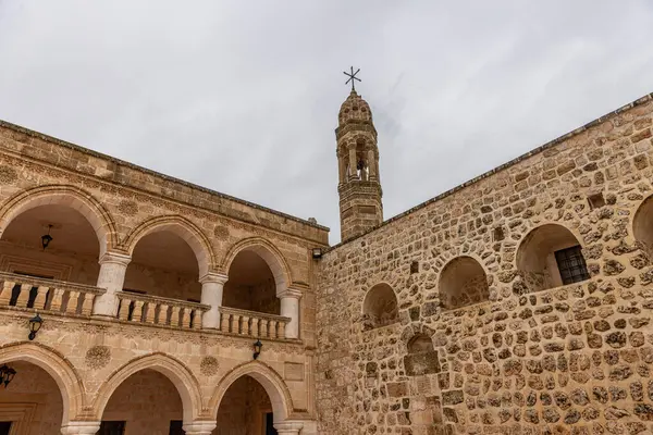 stock image The Mor Eliyo Church, a Syriac Ancient Orthodox Church, opened for worship in Yemisli (Enhil) Village of Midyat, Mardin.