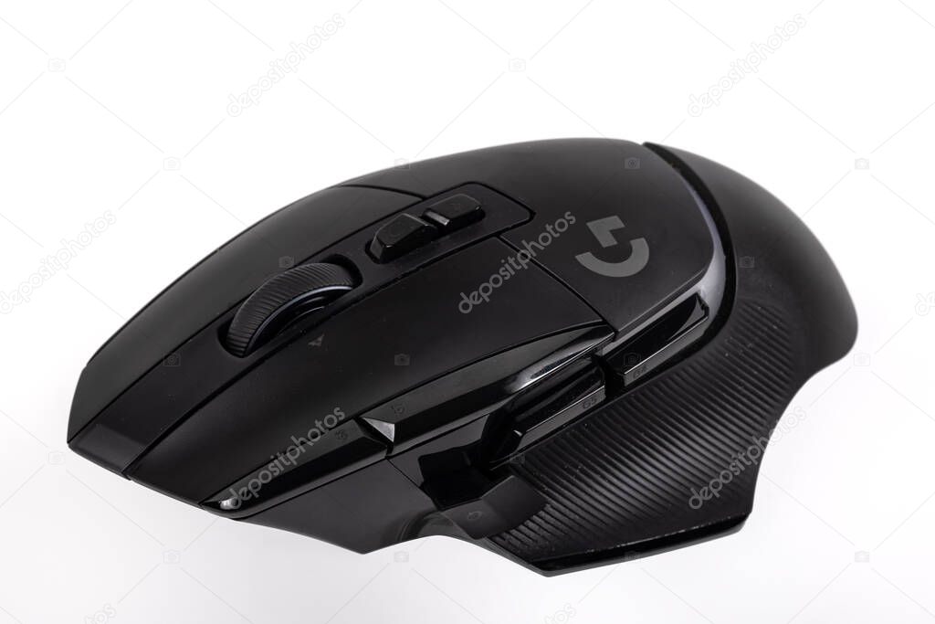 Istanbul, Turkey April 27, 2024; Logitech G G502 X Plus Mouse. Wireless Gaming Mouse, LIGHTSYNC RGB Lighting, LIGHTFORCE Hybrid Switch Optical Mouse, HERO 25K Gaming Sensor.