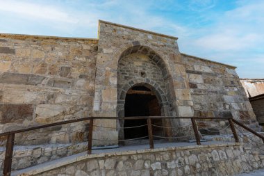 Inay Han Caravanserai.The scenic views from Inay village in Ulubey, Usak, Turkey. clipart