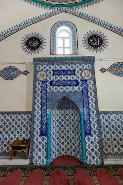 Usak, Türkiye 1 Temmuz 2023; Inay Köyü Ulu Camii. Ulubey, Usak 'taki İnay köyünden manzara.