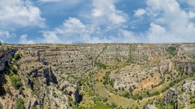 Panoramic view of Ulubey canyon from the observation deck. It is the second longest canyon in the world. Turkey travel destinations. Usak province, Turkey. clipart