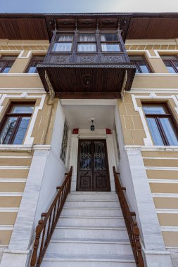 Traditional wooden Kula houses in Turkish and Ottoman architectural style, Manisa, Turkiye. Kula houses; are wooden houses called TURKISH HOUSES during the 18th century Ottoman Empire.