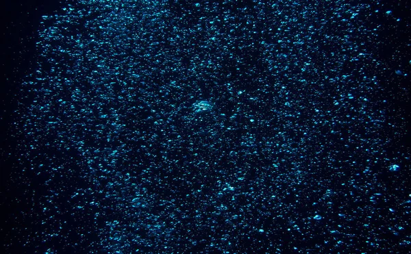 stock image Underwater universe and stars - air bubbles in the deep blue sea