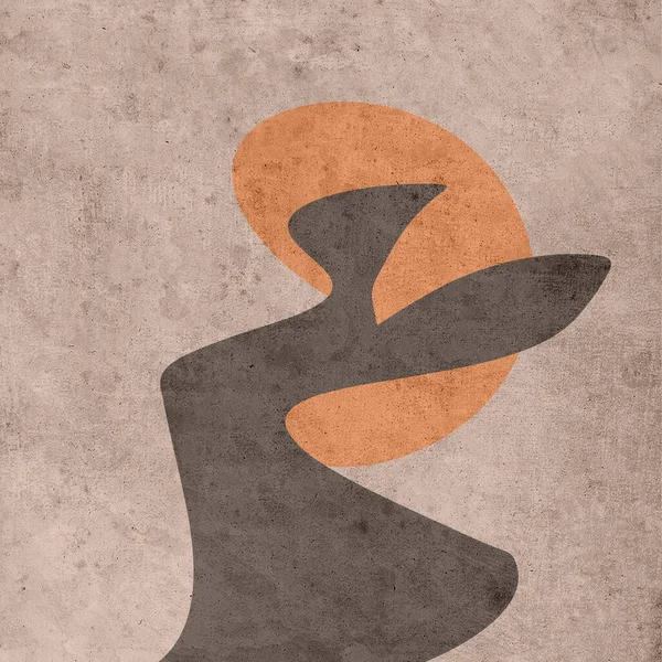Ilustracja Starym Stylu Grunge Projektowanie Osłon Tapety Kształty Abstrakcyjne — Zdjęcie stockowe