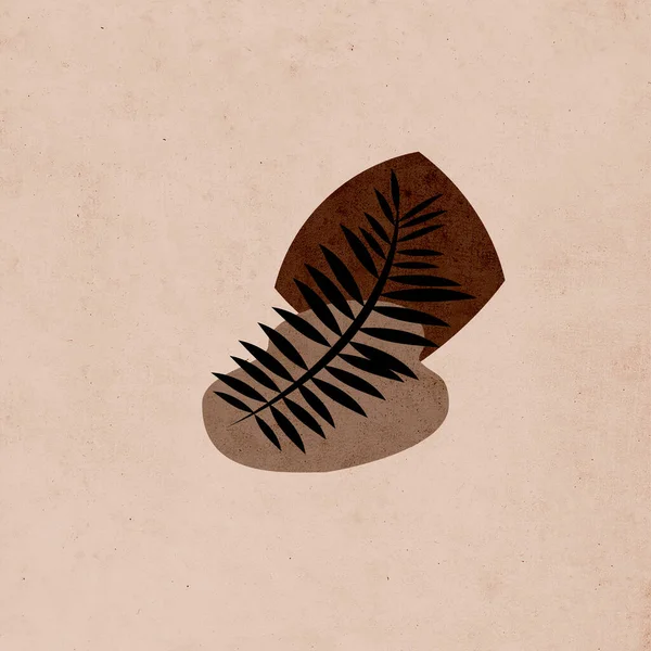 Ilustracja Starym Stylu Grunge Projektowanie Osłon Tapety Formuła Botaniczna Liście — Zdjęcie stockowe