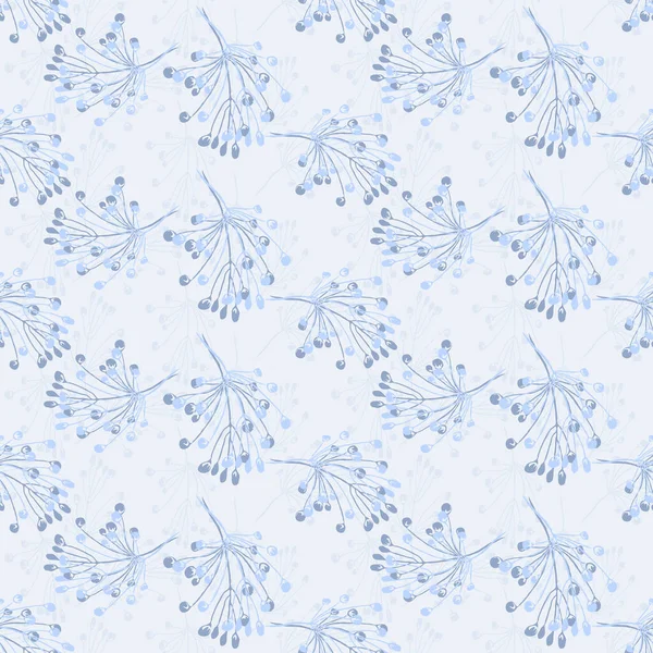 Seamless Botanical Pattern Trendy Blue Color Classic Blue Color Year — Fotografia de Stock