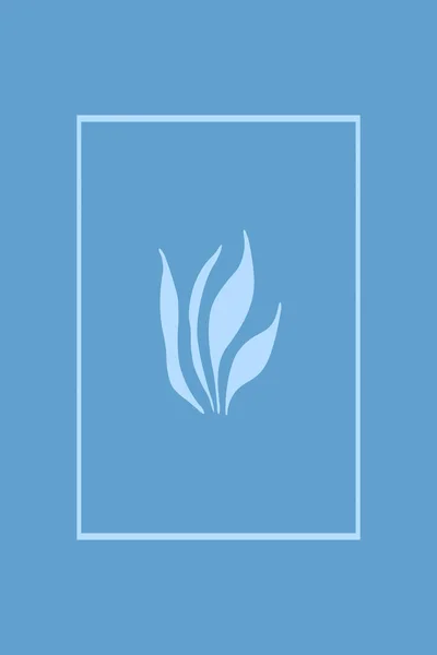 Друкована Ілюстрація Мінімалістичне Оздоблення Стін Кімнати Дизайн Обкладинки Шпалери Ботанічна — стокове фото
