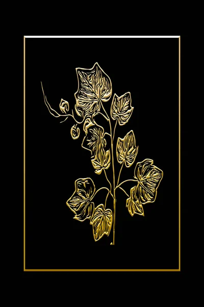 Luxurious Background Embossed Gold Pattern Use Happy Birthday Wedding Invitation — Stock Photo, Image