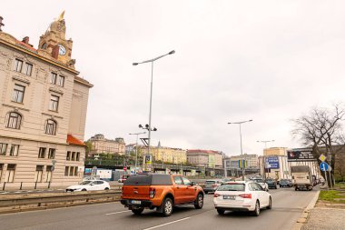 Prag Çek Cumhuriyeti 25 Nisan 2022. Şehrin mimarisi..