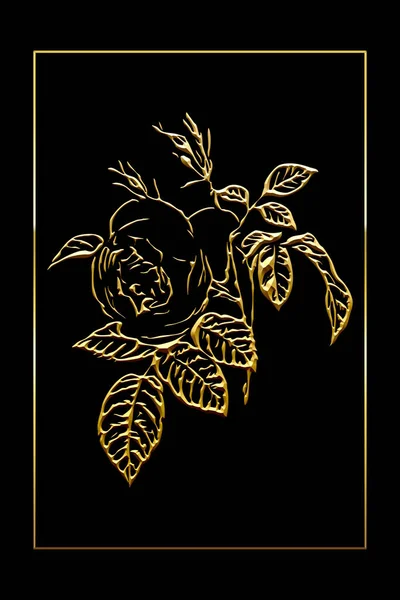 Розкішний Фон Рельєфним Золотим Візерунком Використання Листівках Весільних Запрошень День — стокове фото