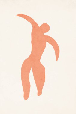 Matisse 'in çalışmalarından esinlenilmiş soyut sanat, estetik çağdaş sanat, illüstrasyon