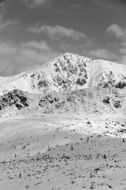 Tatra Dağları 'ndaki kış manzarası. Polonya