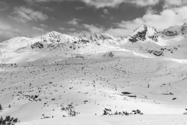 Tatra Dağları 'ndaki kış manzarası. Polonya