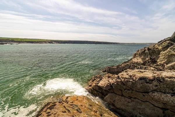 Landskap Vid Havet Solig Dag Blå Himmel Padstow Cornwall England — Stockfoto