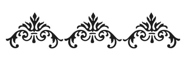 Patrón Decorativo Sobre Fondo Blanco Borde Ornamental Vector — Vector de stock