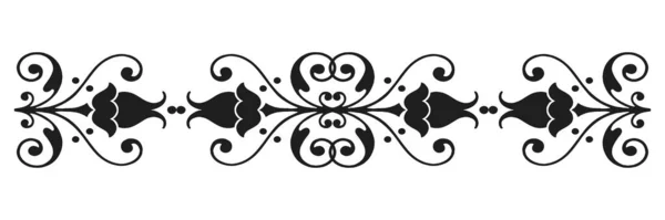Patrón Decorativo Sobre Fondo Blanco Borde Ornamental Vector — Archivo Imágenes Vectoriales